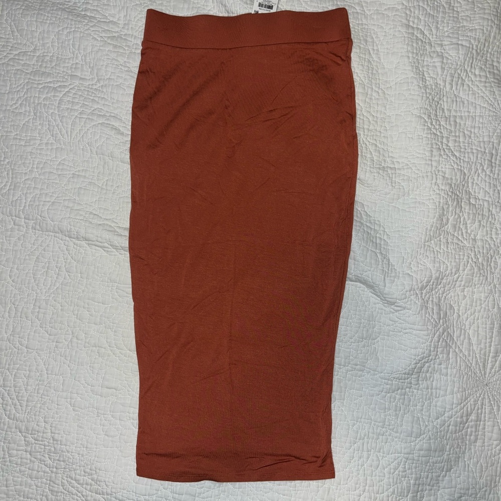 Bar III Brown Midi Pencil Skirt Casual